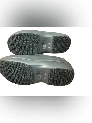 CROCS black Slip-On Mule Clogs anti slip work comfort shoe sz 7 lightweight thumbnail 8