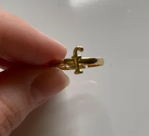 Gold F Ring thumbnail 1