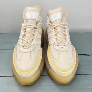 Adidas Ivy Park Super Super Sleek Platfor Sneakers Beige Yellow GZ389 Womens 9.5 thumbnail 9