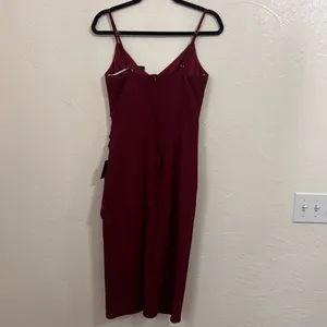 NWT Lulu’s All this Appeal burgundy bodycon midi dress size M thumbnail 8