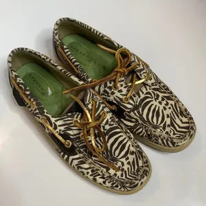 Sperry zebra‎ print loafers size 6.5 thumbnail 1