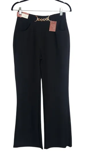 Indero Black Flare Pants NWT Size Large/XL thumbnail 1