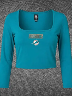 NFL Team Apparel Miami Dolphins Women’s XL Crop Top thumbnail 1
