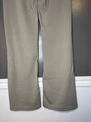 Lululemon Pants Womens 10 Gray Ribbed Knit Zip Hem Lounge Sweatpants LW5EUBS thumbnail 9