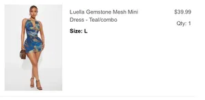 FashioNova Gemstone mini dress thumbnail 2