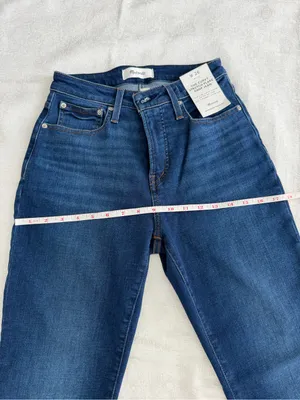 NWT Madewell Curvy Stretch Flare Crop Jeans Size 26 thumbnail 6