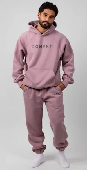 NWT Comfrt Tranquil HEAVYWEIGHT Orchid Hoodie thumbnail 1