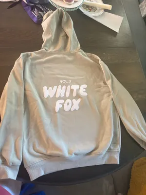 White Fox m/l green hoodie thumbnail 2
