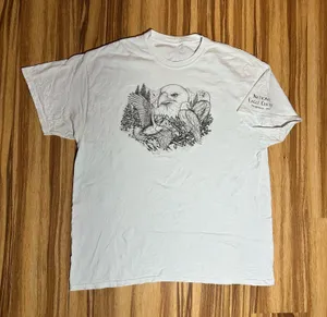 Bold Headed Eagle White Graphic T thumbnail 1