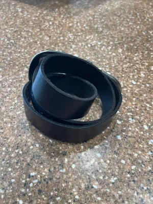 Urban outfitters Black Leather Belt with Western Silver tone Buckle thumbnail 3