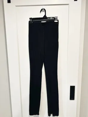 Good American Sculpt Pull-On Skinny Jeans Black XS Zip Split Hem thumbnail 2