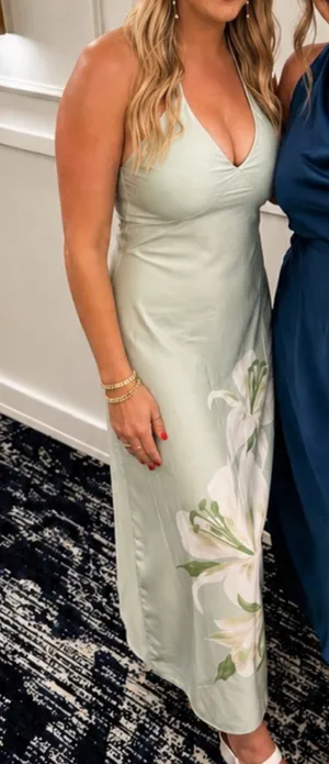 Green Silk Dress thumbnail 1