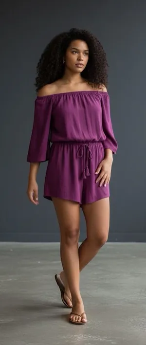 WHITE HOUSE BLACK MARKET Off-the-Shoulder Romper thumbnail 1