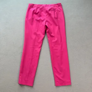 ZARA BASIC Womens Pink Tailored Trousers Cropped Ankle Length Size M Classic thumbnail 2