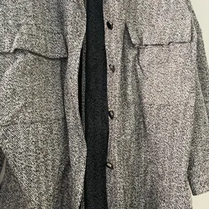 Zara Gray Button-Up Shirt thumbnail 3