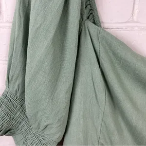 Altar’d State Green Puff Short Sleeve Dress Size L thumbnail 5