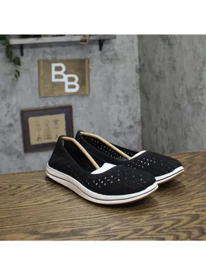 NWT Clarks Breeze Roam Ballet Flat 26177228 Black 9.5N thumbnail 9