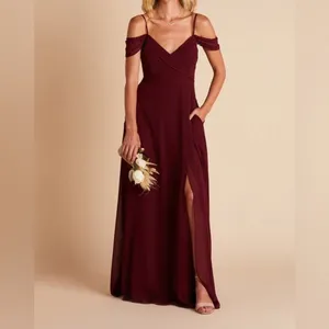 Birdy Grey Spence Bridesmaid Dress in Cabernet Maroon Red Medium thumbnail 3