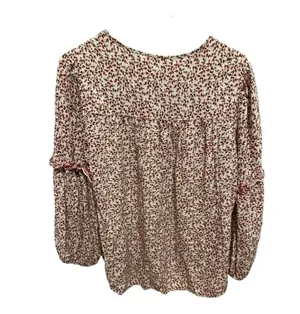 Max Studio Fall Floral Ruffle Sleeve Button Blouse // Size Large thumbnail 5