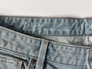 LOFT Modern Slim Jeans Size 12 Light Wash Straight Leg Y2K Denim thumbnail 3