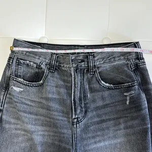 American Eagle Gray Distressed Mom Jeans Size 4 thumbnail 10