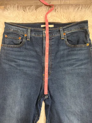 Levi’s Ribcage Bell denim jeans highest rise stretch 32 thumbnail 9