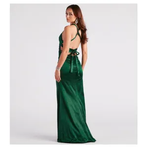 Windsor Bella Formal Glitter Satin Mermaid Dress thumbnail 2