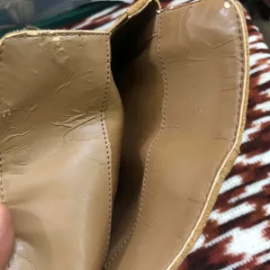 Marc Fisher Banana Tan Leather suede knee-high boots 2” heels #western #campus #harness #boho #buckles - Sz 6M thumbnail 8