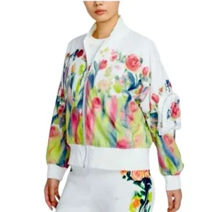 NIKE Sportswear Artist Collection Bomber Jacket Sail White Size L NEW thumbnail 2