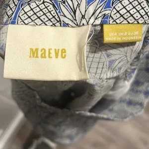 MAEVE (Anthro) Blue Pineapple Print Flutter Hem High Waisted Shorts, Size 4 thumbnail 8