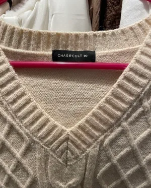 Chasecult Cream cable knit sweater vest thumbnail 2