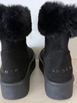 Danskin Donut Faux Fur Platform Ankle Boots Womens Size 7 Black Memory Foam NEW thumbnail 7