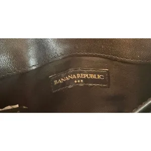 Vintage Y2K Banana Republic Long Accordion Wallet in Black Leather 7.5"x3.75" thumbnail 4