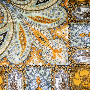 Cream Paisley Floral Scarf Wraps Gold thumbnail 6