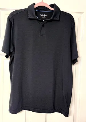 Men’s Walter Hagen Black Performance Polo thumbnail 3