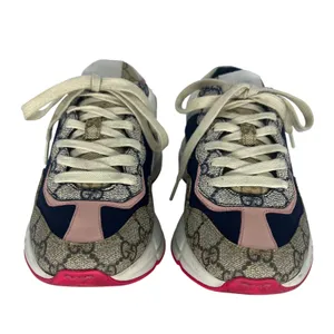 Gucci GG Rhyton Sneakers GG Supreme Canvas Pink Blue Size‎ 38 thumbnail 9