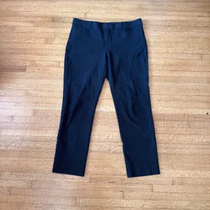 Banana Republic Navy Blue Polka Dot Straight Leg Ankle Pants Womens 10 thumbnail 2
