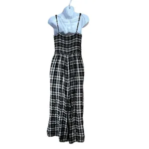 Hollister Black and White Plaid Jumpsuit Size Medium‎ thumbnail 6