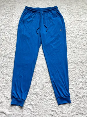 G Gradual Womens Jogger Pants M Blue Zipper Pocket Tapered Running Lounge Travel thumbnail 4