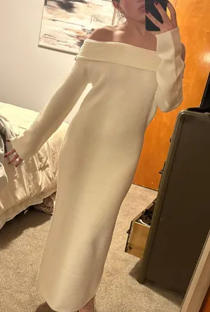 Boohoo Off The Shoulder Knit Dress thumbnail 2