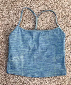 Vitality Cloud II Cropped Racerback Tank Blue thumbnail 1