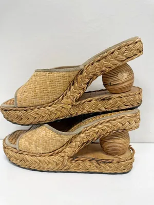*RARE* Vintage Ananias Rattan Sandals thumbnail 13