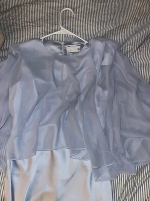 ASOS blue satin maxi dress thumbnail 6