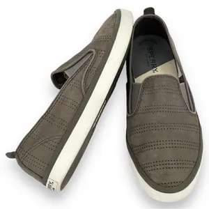 Sperry Top Sider Sailor Twin Gore Grey Perforated Slip On Sneaker Women’s Size 8 thumbnail 1