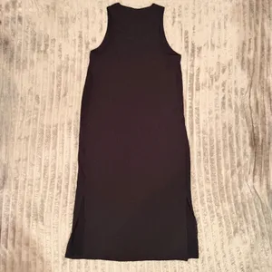 Motherhood Maternity Black Textured Sleeveless Midi Dress Side Slit Large thumbnail 8
