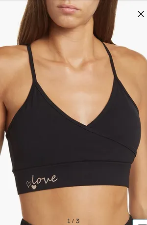 Electric Yoga Black Love Sports Bra thumbnail 1