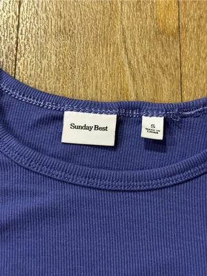 Sunday Best Aritzia Bliss Cropped Long Sleeve Peri Purple Size Small thumbnail 3