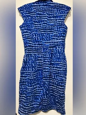 Calvin Klein blue business dress cap sleeve size 8 thumbnail 3