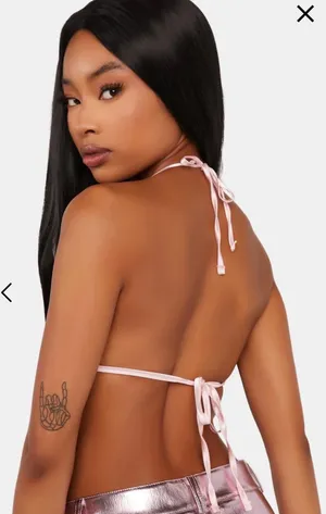 Edikted Satin Open Back Top thumbnail 2
