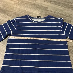 ❤️Zara Trafaluc Blue White Stripe Shirt; Medium Women’s thumbnail 4